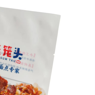 560 g rundvlees Siomai zak Mat wit Frosted Driezijdige afdichting zak Bevroren vers bewaren zak