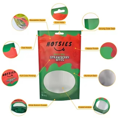 Op maat gedrukte aluminiumfolie ritszak Matte voedselkwaliteit Stand-up Bag Warmzegel Stand-up Bag