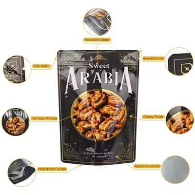 Op maat gedrukte aluminiumfolie ritszak Matte voedselkwaliteit Stand-up Bag Warmzegel Stand-up Bag