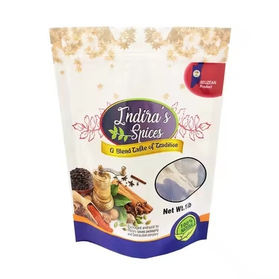Hervergrendelbare rits voedselverpakkingszakken Stand Up Pouch Custom Spice Powder Verpakking Plastic Bag