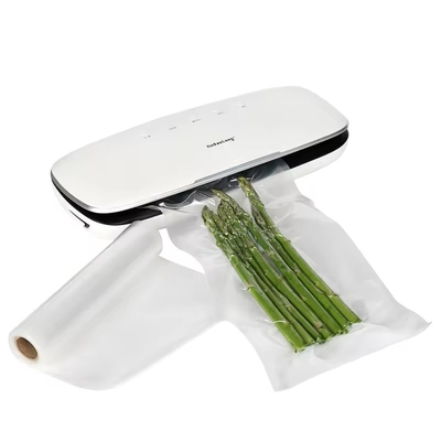 Warm verkoop Plastic transparante voedingsvacuümzakken Roll geïmprimeerde vacuümverzegelzak