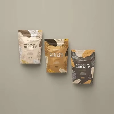 Herverzegelbare verpakking voor voedingsmiddelen Stand-up pouch mat oppervlak rits zak met klepfolie rits koffiezak
