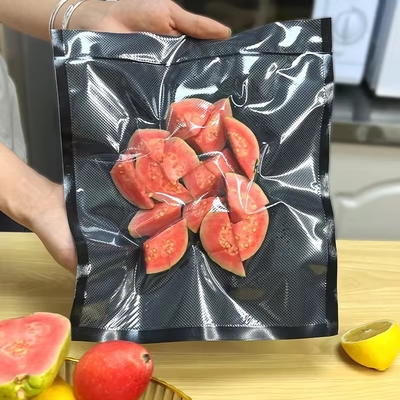 Vacuümzak met textuur en reliëf voedingsbesparing vacuümverzegelzakken doorzichtige/zwarte vacuümzak