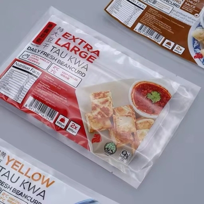 Op maat gedrukte voedselverpakkingszak driezijdige afdichting zak nylon verpakking bevroren voedsel zak van dumpling zeevruchten garnalen