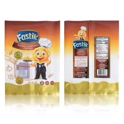 Gepersonaliseerde flexibele verpakking met logo voor het bevriezen en fris bewaren is een driezijdige verzegelde zak