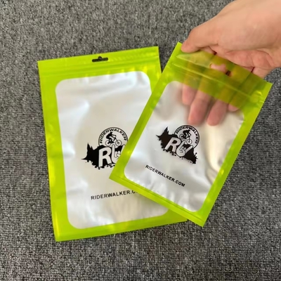100 stuks Mylar geurbestendige hervergrendelbare tassen met helder raam Zip slot sluiting sieraden transparante plastic zak