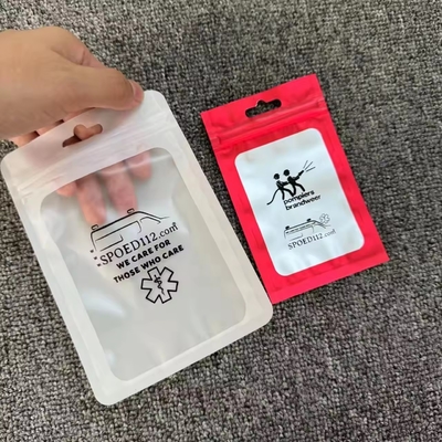 100 stuks Mylar geurbestendige hervergrendelbare tassen met helder raam Zip slot sluiting sieraden transparante plastic zak