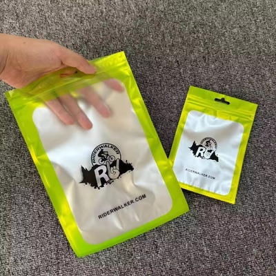 100 stuks Mylar geurbestendige hervergrendelbare tassen met helder raam Zip slot sluiting sieraden transparante plastic zak