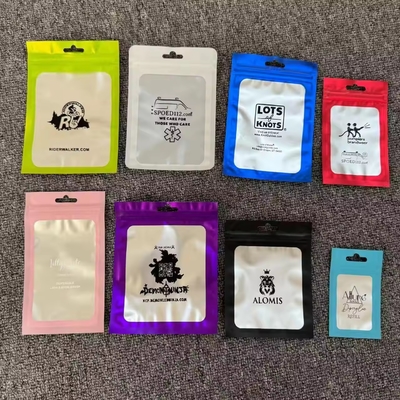 100 stuks Mylar geurbestendige hervergrendelbare tassen met helder raam Zip slot sluiting sieraden transparante plastic zak