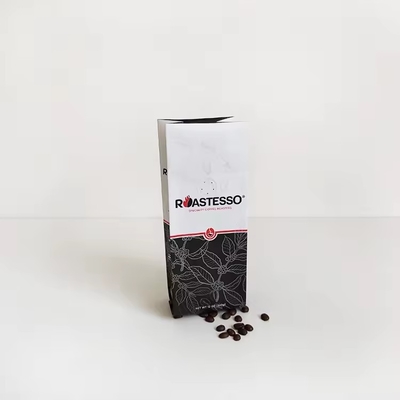 Op maat gemaakte, biologisch afbreekbare fabriek Groothandel Kraftpapier Koffiebonen Side Gusset Verpakkingszak Zwarte zak