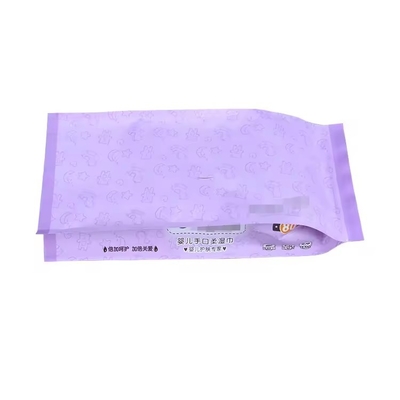 Custom Logo Side Gusset Plastic Flat Skincare Wet Wipes Packaging Film Bag voor Baby Wet Tissue Packaging Bag