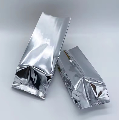 Glanzend zilveren aluminiumfolie gelamineerd hitte afdichting achterste afdichting zijdeling Gusset voedselverpakking zak koffiebonen zakken