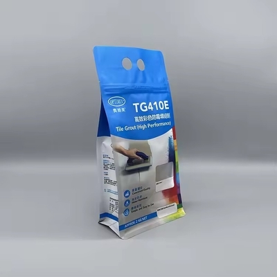 Flat bottom zipper herbruikbaar aluminium folie zijkant pakket plastic zak voor wasmiddel chemische poeder verpakkingszakken