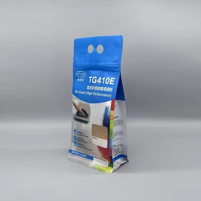 Flat bottom zipper herbruikbaar aluminium folie zijkant pakket plastic zak voor wasmiddel chemische poeder verpakkingszakken