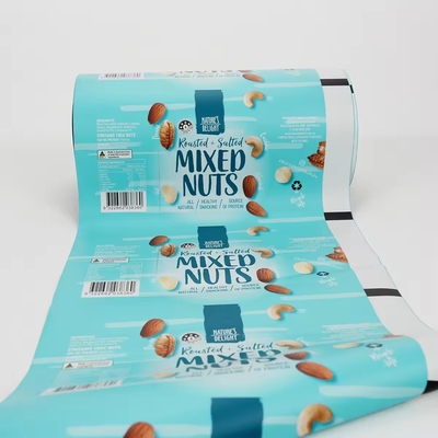 Gepersonaliseerde gedrukte rolfilm voor noten gedroogde vruchten snacks en voedsel automatische verpakkingsmachines