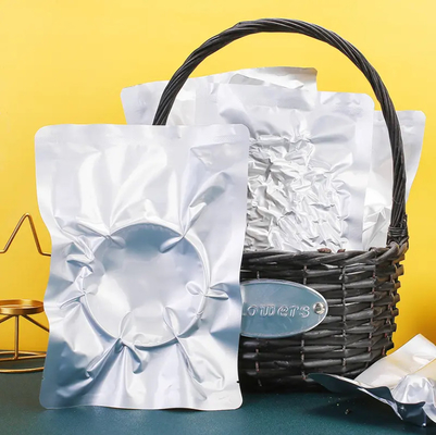 Zilveren kleur Grote vacuümverzegelde zak Aluminiumfolie Voedselverpakkingszakken Vacuümwarmteverzegeling