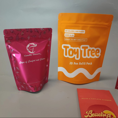 Aluminiumfolie cosmetische zak op maat gedrukt Mylar Driezijdige zegel zak voor fisisch masker verpakking Mylar zak