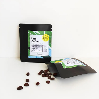 Digitaal afgedrukt 3 zijden verzegeld Flat Pouch Sachet voor druppel koffie Filter Verpakking Hangende oor koffiezak