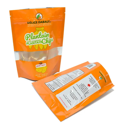 Snack Chips Verpakking Custom Logo Zipper Food Grade Bags Pouch Sachet Plantain Chips Herverzegelbaar composiet plastic