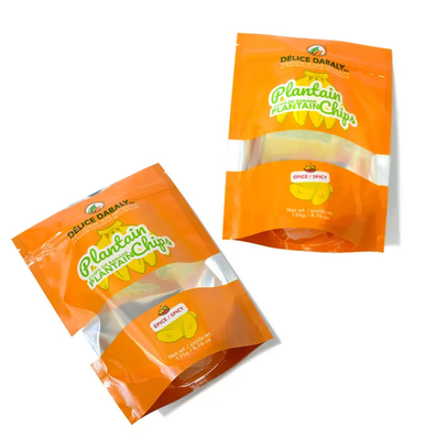 Snack Chips Verpakking Custom Logo Zipper Food Grade Bags Pouch Sachet Plantain Chips Herverzegelbaar composiet plastic