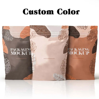 Vocht- en geurbestendige chips Koekjes Snack Food Pouch Bag Kraft Paper Stand Up Zip Lock Pouch Voor Koffieverpakkingszak
