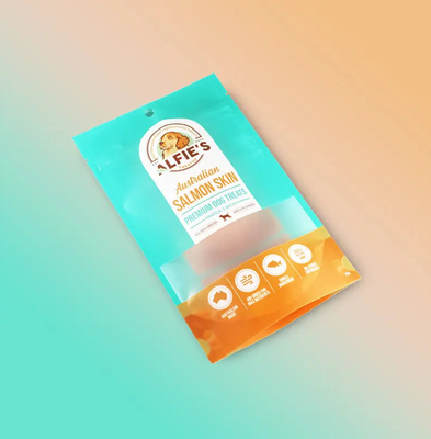 Op maat gemaakte verpakking ritszak plastic verpakking zak logo huisdier snack voedsel hond traktatie kat plastic huisdier snack zak