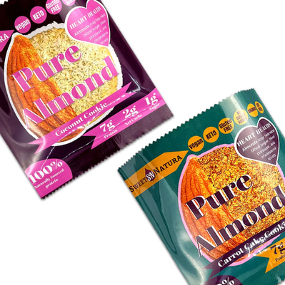 Op maat gemaakte afdrukken Glanzend glanzend oppervlak Aluminiumfolie Innerlijk Achterkant Afdichting zakken Voor pindakaas Koekjes Verpakking