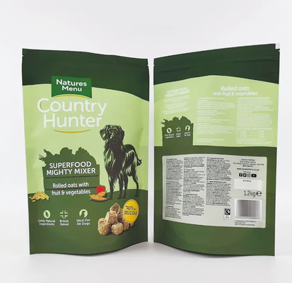 Op maat gedrukte plastic zak Big Size 5kg 10kg 15kg Stand Up Pouch Mylar Herbruikbare Zipper Dog Pet Food Packaging Bags