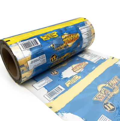 Op maat gedrukte Bopp PET CPP PE gemetalliseerde gelamineerde film rol flexibele verpakking snacks snoep pizza voedsel plastic film
