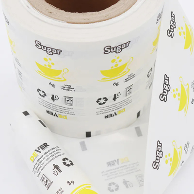 Groothandel Op maat gemaakte plastic voedselverpakkingen Gelaagd rolfilm Suikerpapierzakje Automatische verpakkingsfilm te koop