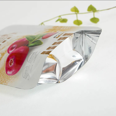 Op maat gedrukt Matt Aluminium folie Plastic zakjes Voedselverpakking Fruit Doypack Zipper zakken Staande zak voedselzakken