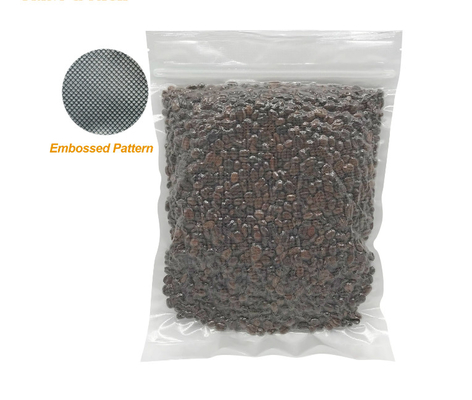 Fabriek OEM Op maat gemaakte voedselopslag Dubbele rits Embossing Nylon Vacuum Seal Bags