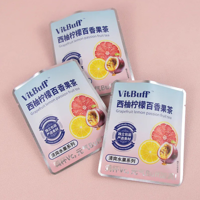 Op maat gemaakte kleine warmteverzegelbare driezijdige afdichting Fruit Matte Sachet Leeg theezakje zak voor thee vochtbestendige ritszak