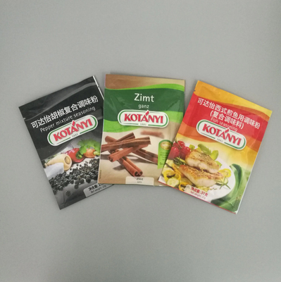 Rosemary gesneden kruiden Plastic verpakking Kleine zak 3 kanten verzegelde aluminium zakken voor verpakking