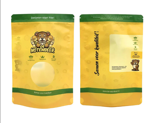 Op maat gemaakte Doypack Stand Up Top Zipper Gedroogd Fruit Voedsel Pakket Tas Peanut Walnut Bag Pine Peanuts Gemengde Cashew Nuts Verpakking