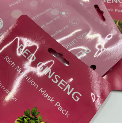 Hoogwaardige gepersonaliseerde cosmetica gezichtsmasker zak Stand-up Drie zijden zegel Makkelijk te scheuren Puur aluminium folie Hitte afdichting PE PET materiaal
