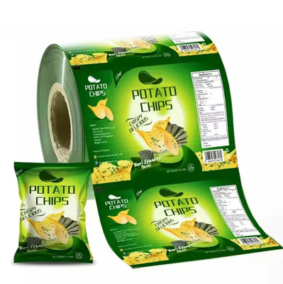 Automatische verpakking Biologisch afbreekbare plastic folie Chips Rollen folie zakjes Plastic folie voor snacks