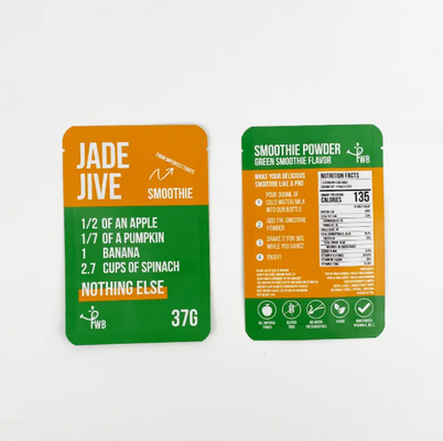 Driezijdige verzegelbare stand-up tas Matte Afgewerkte zijkant Gusset Snack verpakkingszak Met Food Bag Design