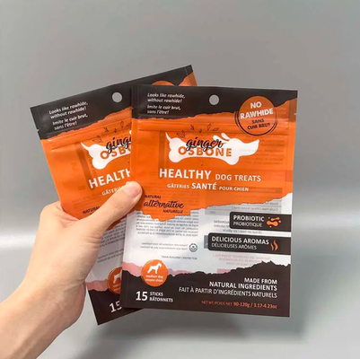 Persoonlijk afgedrukt 3 zijde zegel Transparante zak voor katten en honden Voedsel Snack zak verpakking Mylar zak