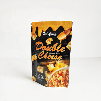 Op maat gedrukte warmteverzegelbare maïs snack verpakkingszak plastic laminaat AL voedsel verpakking stand up pouch