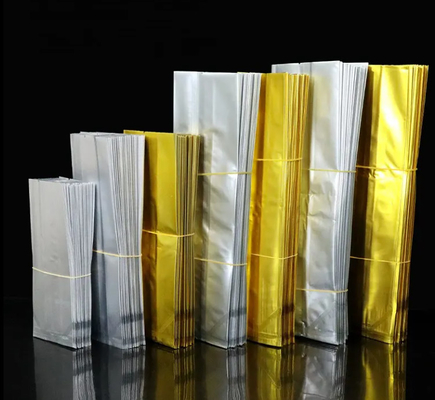 Custom Design Print Aluminium Foil Mylar Stand Up Pouch Hot Seal Side Gusset Bags Food Tea Coffer Packaging Bag Pouch Met Logo
