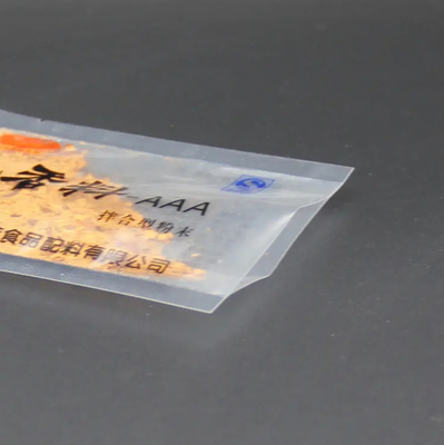 Eco-vriendelijke op maat gedrukte kleine plastic zakken Kruiden Suiker 3 zijden afdichting Doorzichtige voedselverpakkingszak