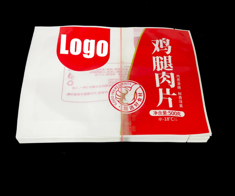 Aangepaste bedrukt logo vlees Pe nylon traan inkeping heldere warmteafdichtingverpakkingszakken voedselkwaliteit vacuümafdichtingszakken