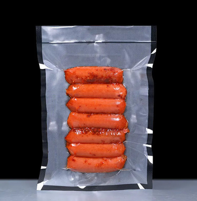 China Leverancier Groothandel Vacuum Seal Bag Textured Embossed Black Transparent Food Packaging Vacuum Sealer Bags