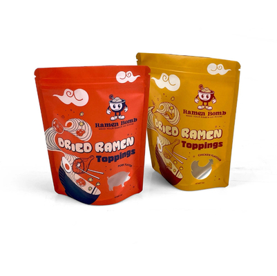 Herbruikbare verzegelde plastic ritszakje Koekjes Snack Food Stand-up Pouch Vochtbestendige verzegelde verpakkingszak
