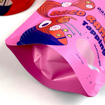 Herbruikbare verzegelde plastic ritszakje Koekjes Snack Food Stand-up Pouch Vochtbestendige verzegelde verpakkingszak