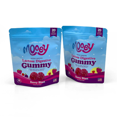 Op maat gedrukt vochtbestendig Mylar Stand-Up Pouch Verzegelde Zipper Bag Voor Candy Tea Gift Nut Packaging