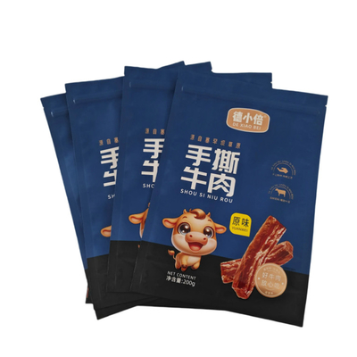 PET/VMPET/PE matte verticale ritszak met UV-printing