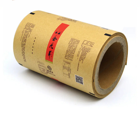 Gepersonaliseerde verpakkingen van kraftpapier en plastic filmrol voor thee-koekjes, frietjes - biologisch afbreekbaar en voedsel kwaliteit