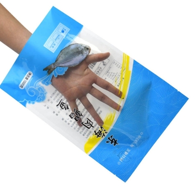 Aangepast afdrukken, Heat Sealing, Lamineren, Lekvrije nylon platte zak, Plastic vlees- en visverpakking voor diepvriesproducten, Vacuümzak